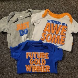 Nike Blue and White Short Sleeve Tees